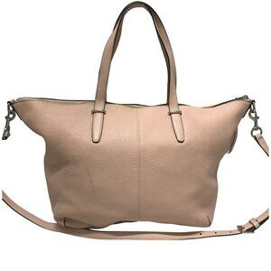COACH Bleecker Pebbled Pink Leather Tote Crossbody Bag 27930